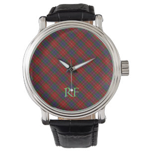 Fraser Offizielles Tartan mit Monogramm/Name Armbanduhr