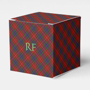 Fraser Offizielles Tartan mit Monogramm/Name Geschenkschachtel