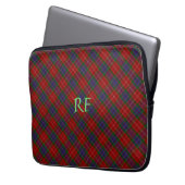 Fraser Offizielles Tartan mit Monogramm/Name Laptopschutzhülle (Vorderseite Links)
