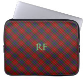 Fraser Offizielles Tartan mit Monogramm/Name Laptopschutzhülle (Vorderseite)