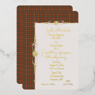 Fraser Red Tartan Karo Folieneinladung