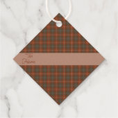 Fraser Red Weathered Original Scottish Tartan Geschenkanhänger (Rückseite)