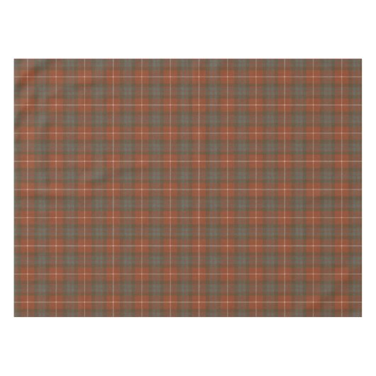 Fraser Red Weathered Original Scottish Tartan Tischdecke (Vorderseite (Horizontal))