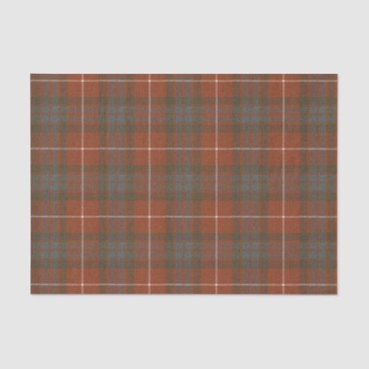 Fraser Red Weathered Scottish Tart Scottish Tartan Seidenpapier (Vorderseite)