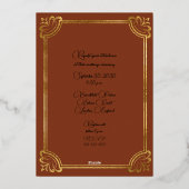 Fraser Red Weathered Tartan Gold Einladung (Rückseite)