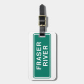 Fraser River Highway Sign British Columbia Kanada Gepäckanhänger (Vorderseite vertikal)