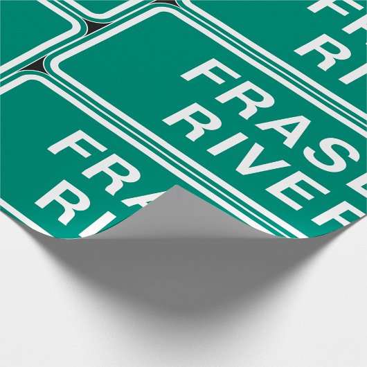 Fraser River Highway Sign British Columbia Kanada Geschenkpapier