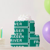 Fraser River Highway Sign British Columbia Kanada Geschenkpapier