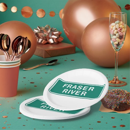 Fraser River Highway Sign British Columbia Kanada Pappteller