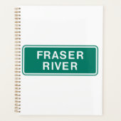 Fraser River Highway Sign British Columbia Kanada Planer (Vorderseite)