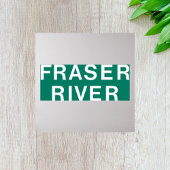 Fraser River Highway Sign British Columbia Kanada Poster