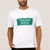 Fraser River Highway Sign British Columbia Kanada T-Shirt (Vorderseite)