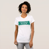 Fraser River Highway Sign British Columbia Kanada T-Shirt (Vorne ganz)