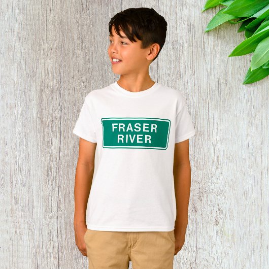 Fraser River Highway Sign British Columbia Kanada T-Shirt