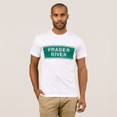 Fraser River Highway Sign British Columbia Kanada T-Shirt (Vorne ganz)