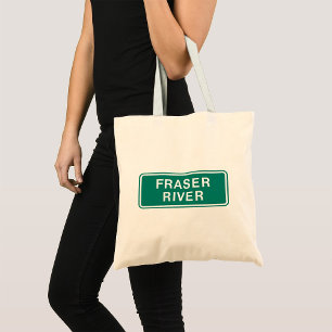 Fraser River Highway Sign British Columbia Kanada Tragetasche