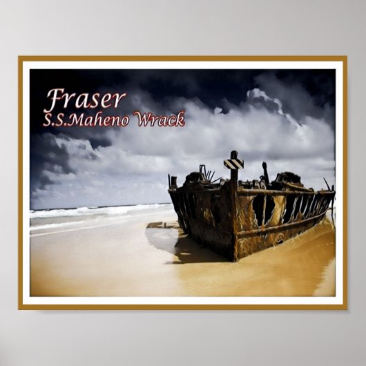 Fraser - S.S.Maheno Wrack - Australien - Poster (Vorne)