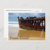 Fraser-Schiffswrack Postkarte (Vorne/Hinten)