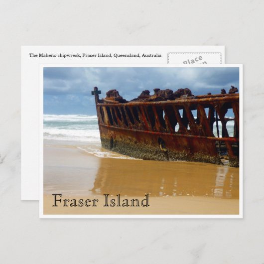 Fraser-Schiffswrack Postkarte (Vorne/Hinten)