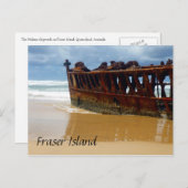 Fraser-Schiffswrack Postkarte (Vorne/Hinten)