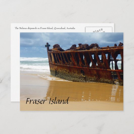 Fraser-Schiffswrack Postkarte (Vorne/Hinten)