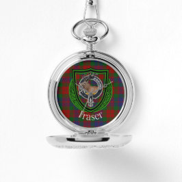 Fraser schottischer Clan Tartan & Wappen Armbanduhr