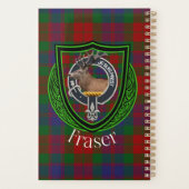 Fraser schottischer Clan Tartan & Wappen Planer (Rückseite)