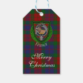 Fraser Scottish Clan Tartan & Crest Geschenkanhänger (Vorderseite)