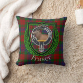 Fraser Scottish Clan Tartan & Crest Kissen (Decke)