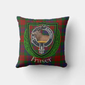 Fraser Scottish Clan Tartan & Crest Kissen (Rückseite)