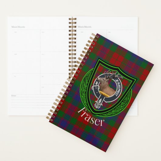 Fraser Scottish Clan Tartan & Crest Planer (Anzeige)