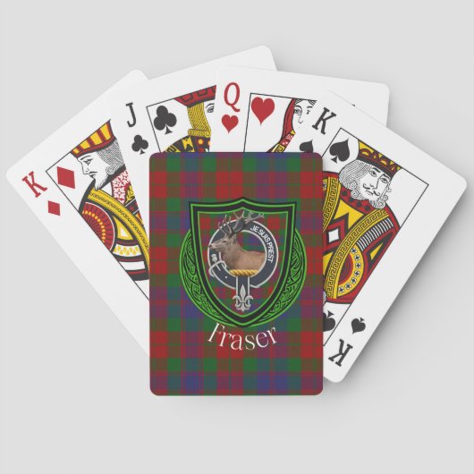 Fraser Scottish Clan Tartan & Crest Spielkarten (Rückseite)