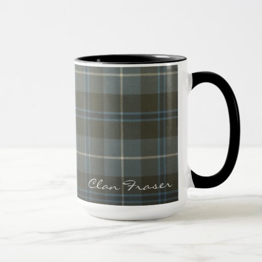 Fraser Scottish Clan Tartan Designer Tasse (Rechts)