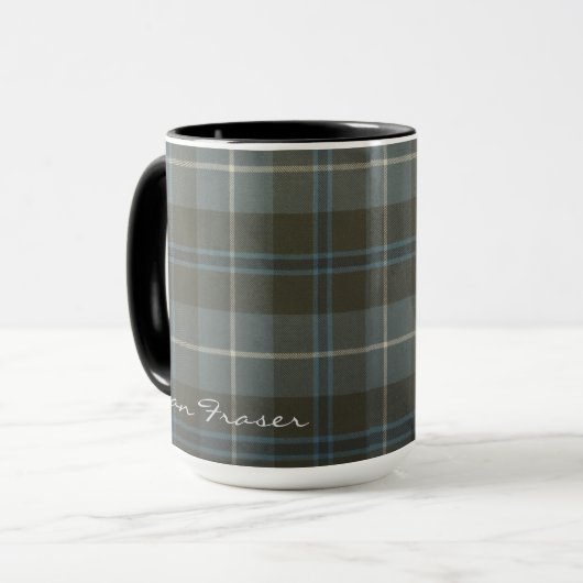 Fraser Scottish Clan Tartan Designer Tasse (Vorderseite Links)