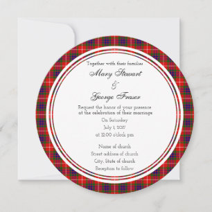 Fraser Scottish Wedding Round Einladung