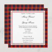 Fraser Scottish Wedding Square Einladung (Vorne/Hinten)