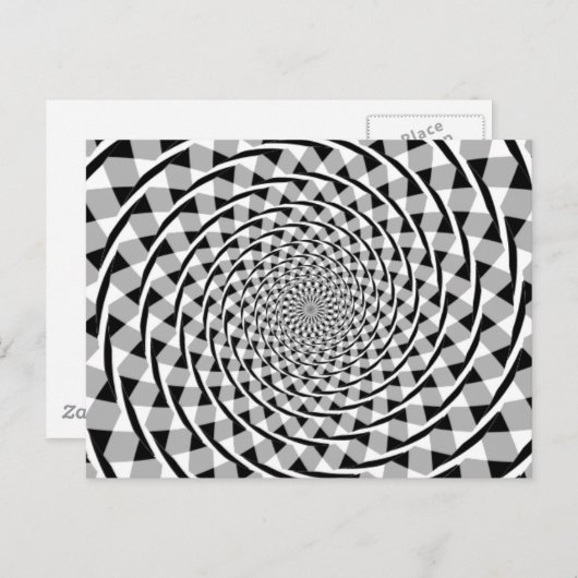 Fraser-Spiralillusion Postkarte (Vorne/Hinten)