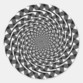 Fraser-Spiralillusion Runder Aufkleber (Vorderseite)