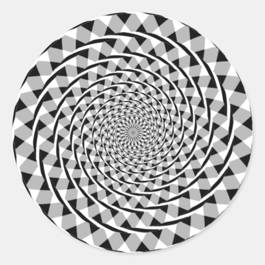 Fraser-Spiralillusion Runder Aufkleber (Vorderseite)