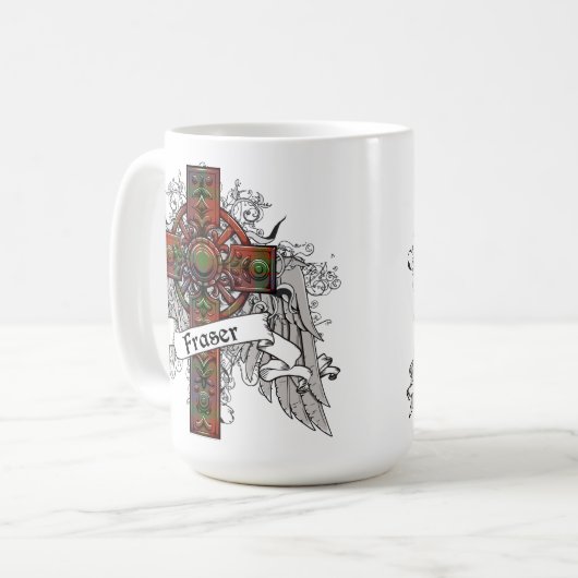 Fraser Tartan Cross Kaffeetasse (Vorderseite Links)
