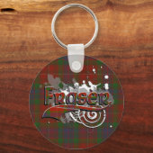 Fraser Tartan Grunge Schlüsselanhänger (Vorderseite)