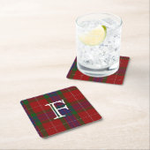 Fraser Tartan-karierte Rechteckiger Pappuntersetzer (Vor Ort)