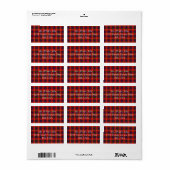 Fraser Tartan Label Adressaufkleber (Vorne)