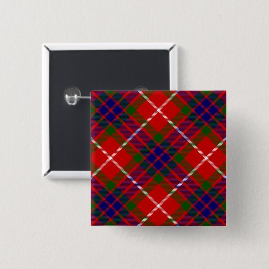 Fraser tartan red blue lila kariert button (Vorne & Hinten)