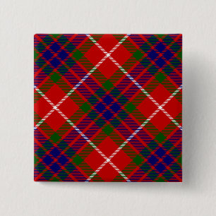 Fraser tartan red blue lila kariert button