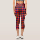 Fraser tartan red blue lila kariert capri leggings (Rückseite)