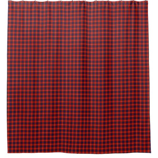 Fraser tartan red blue lila kariert duschvorhang (Vorderseite)