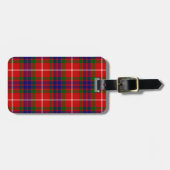 Fraser tartan red blue lila kariert gepäckanhänger (Vorderseite horizontal)