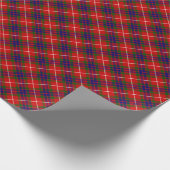 Fraser tartan red blue lila kariert geschenkpapier (Ecke)