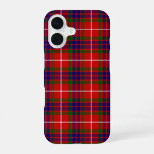 Fraser tartan red blue lila kariert iPhone 16 hülle